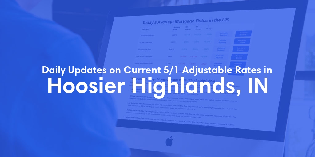 The Current Average 5/1 Adjustable Mortgage Rates in Hoosier Highlands, IN - Updated: Sun, May 12, 2024