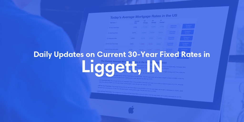 The Current Average 30-Year Fixed Mortgage Rates in Liggett, IN - Updated: Thu, May 23, 2024
