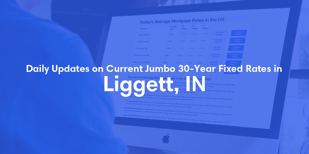 The Current Average Jumbo 30-Year Fixed Mortgage Rates in Liggett, IN - Updated: Thu, May 23, 2024
