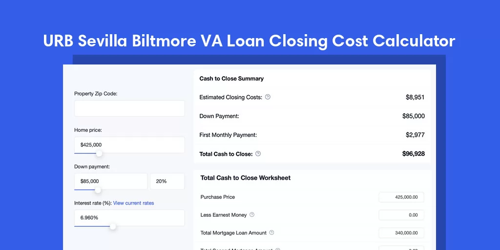 URB Sevilla Biltmore, PR VA Loan Closing Cost Calculator URB Sevilla Biltmore, PR VA Loan Closing Cost Calculator