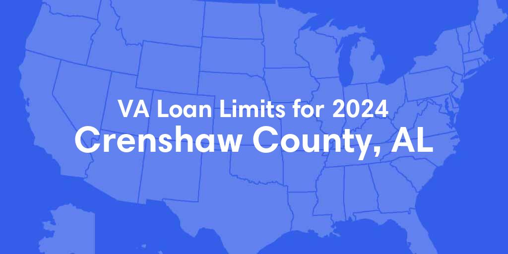 Crenshaw County, AL VA Loan Limits for 2025