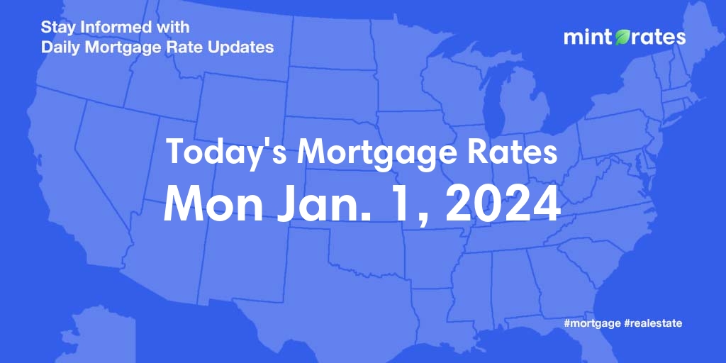 Mortgage Rates Today, Mon, Jan 1, 2024